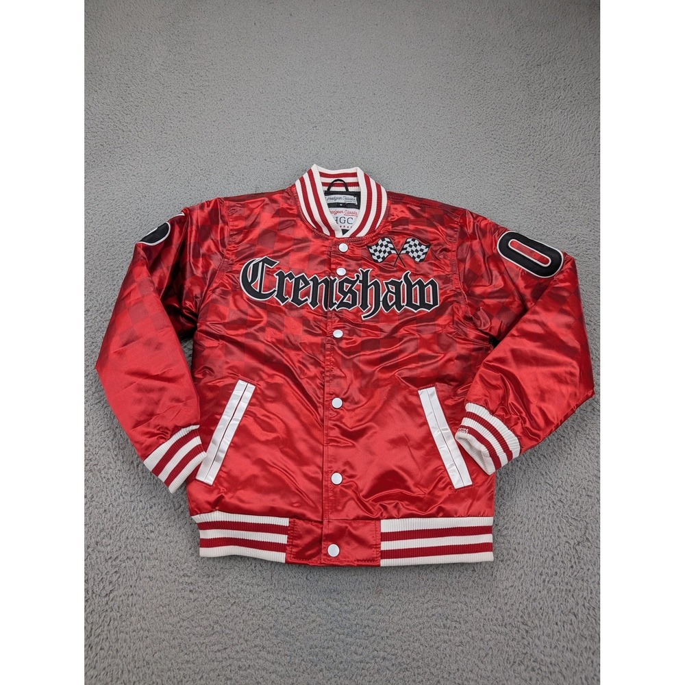 Headgear Classics Crenshaw Jacket‎ Mens Medium Victory Lap Nipsey Hussle Satin